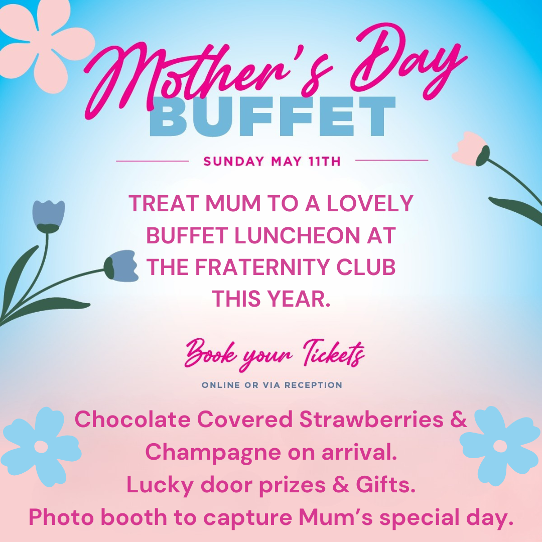 Mothers Day Buffet Luncheon – Sunday 11th May